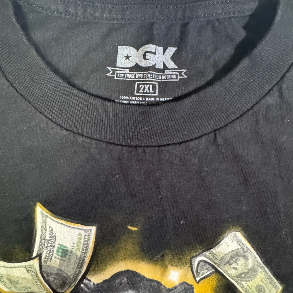 DGK Black Panther Money Graphic Tee Black Size 2XL‎ - Picture 5 of 7